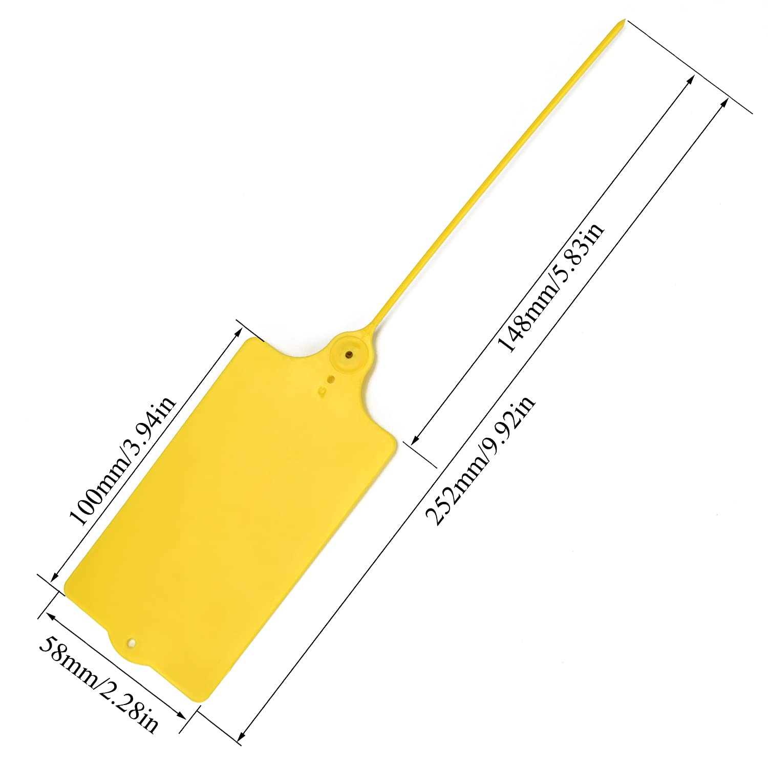 LeadSeals 100 Plastic Shipping Tags - Waterproof, Writable, Hangi - LeadSeals Official Product View 2