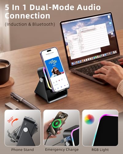 Induction Speaker 5-in-1 Wireless Bluetooth Audio for iPhone - Product Imagery