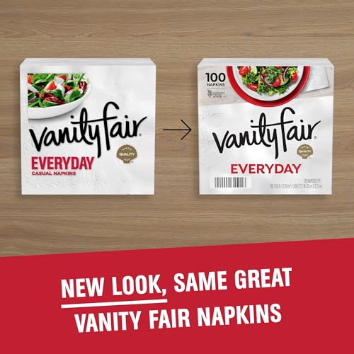 Vanity Fair Everyday Paper Napkins, 100 Count, Disposable - Product Imagery