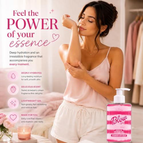 HOT FLOWERS Blow Girl Lickable Body Moisturizer, Strawberry & - Product Imagery
