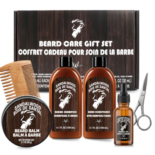 Rinse Robust Beard Care Kit for Men 6 PCS Sandalwood Scent - Rinse & Robust Official Imagery - 1