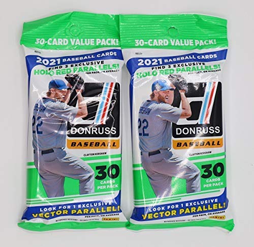 2021 Panini Donruss MLB Baseball Fat Pack - 2 Packs - 60 Cards - Product Imagery