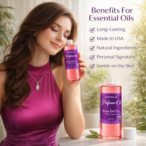 10 Fl Oz Rosas De Cloe Perfume Body Oil For Women - Product Imagery