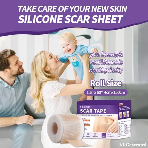 Medical Grade Silicone Scar Sheets, (1.6" x 60" Scar Roll-1.5M) - Product Imagery