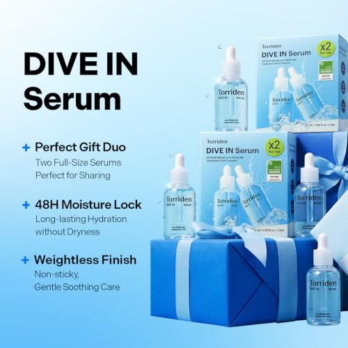 Torriden DIVE IN Hyaluronic Acid Serum 50ml(1.69 fl.oz.) * 2 - Product Imagery