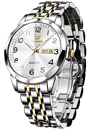 OLEVS Watch for Men Women Large Face Unisex Diamond Luxury Dress - Product Imagery