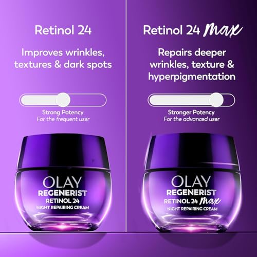 Olay Retinol Night Cream for Women, MAX, Anti-Aging Face - Product Imagery