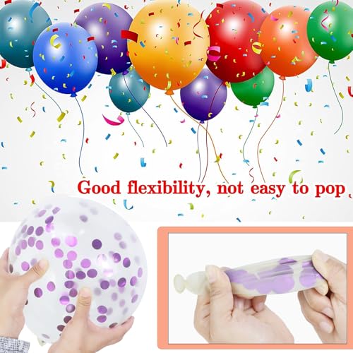 68Pcs Pink and Purple Balloons 12 Inch Metallic Purple Pink - Product Imagery
