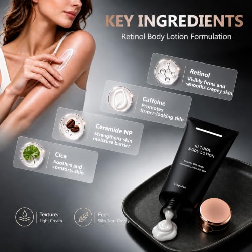 Retinol Body Lotion – Firming & Anti-Aging for Crepey Skin - Product Imagery