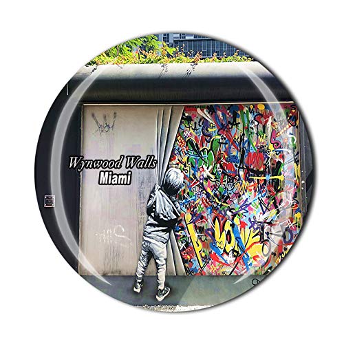 3D Wynwood Walls Miami Florida USA Fridge Magnet Souvenir - Product Imagery