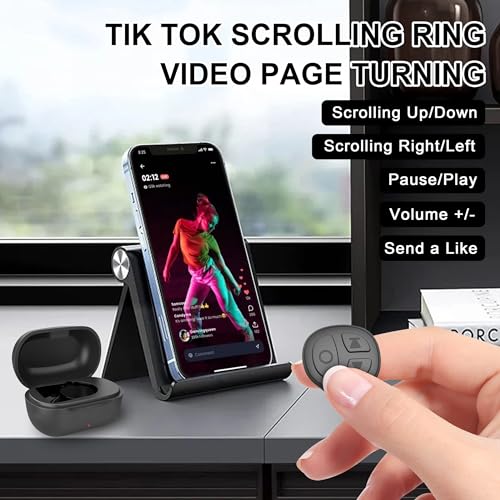 TikTok Scrolling Ring, Bluetooth Camera Remote Control, - Product Imagery