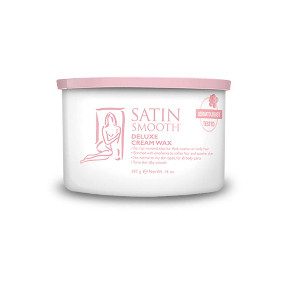 Satin Smooth Deluxe Cream, Soft Wax for Hair Removal, Face & Body - SATIN SMOOTH Official Product View 2