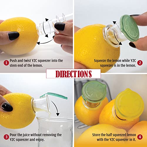 YZC Lemon Squeezer – 2-Pack Lemon-Juicer – BPA-Free Plastic Lime - Product Imagery