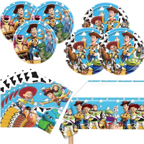 41 Pcs Toy StorIi Birthday Party Supplies Set, Including Plates, - Product Imagery