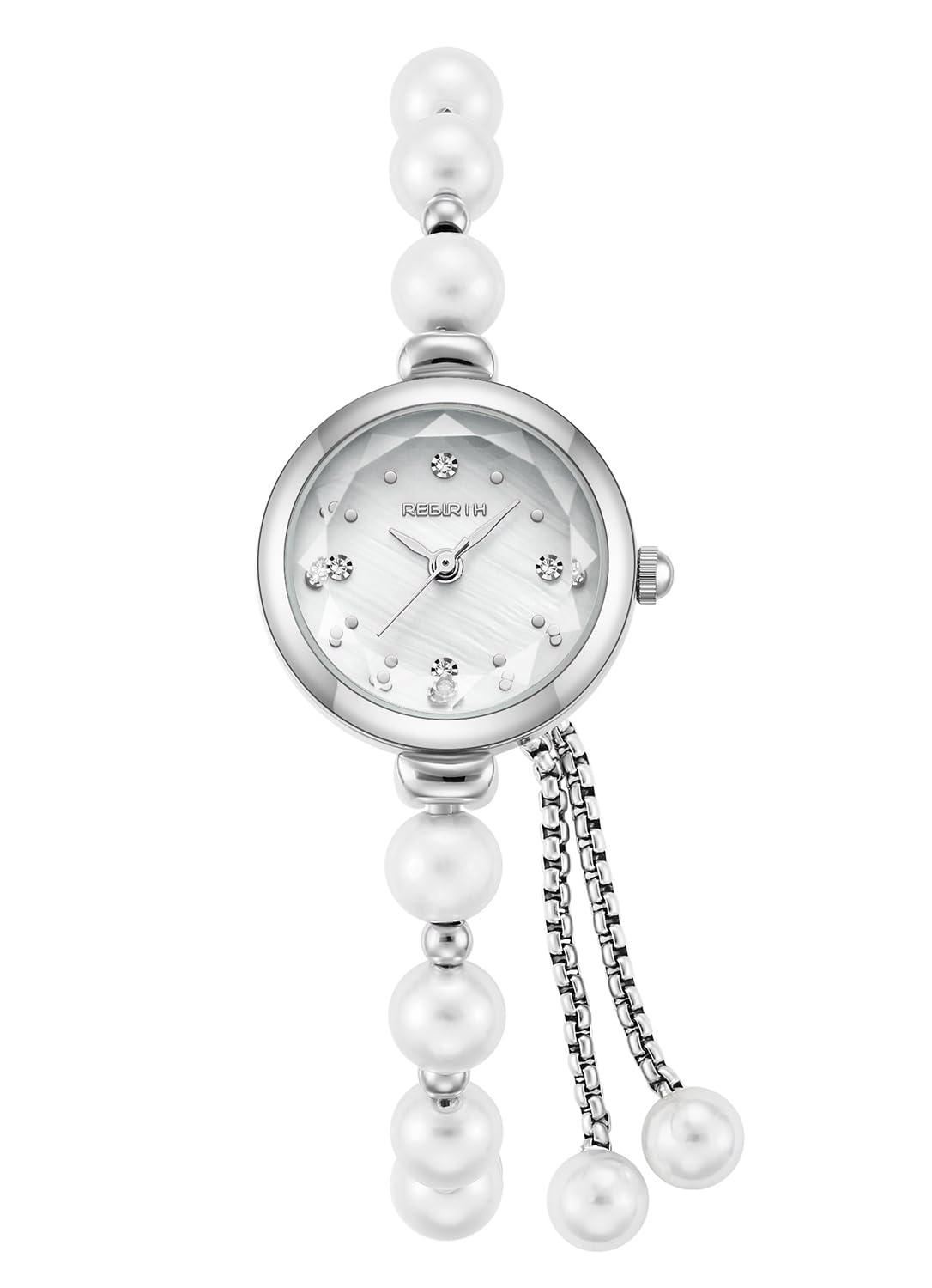 Women s Pearl Bracelet Watch Petite 22mm Dial Watch - Reginald Official Imagery - 1