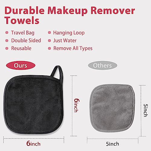 Makeup Remover Cloth, 6" x 6" Makeup Remover Towels Reusable - Product Imagery