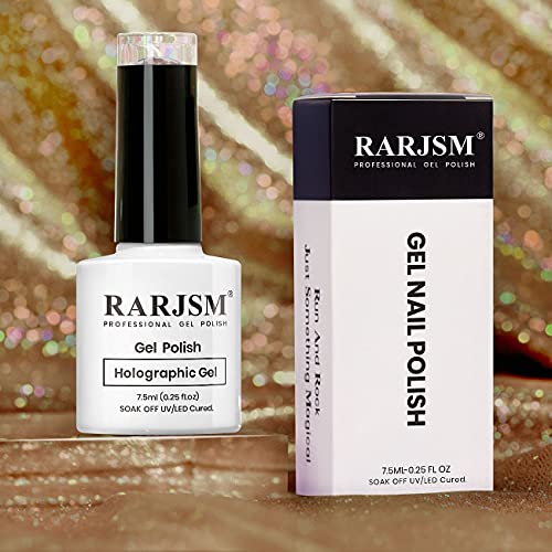 RARJSM Holographic Nail Polish Caramel Brown Gel Polish Mermaid - Product Imagery