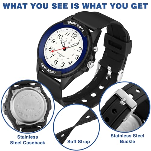 Analog Watches for Women Nurses 50M Waterproof, Night Light & - Product Imagery