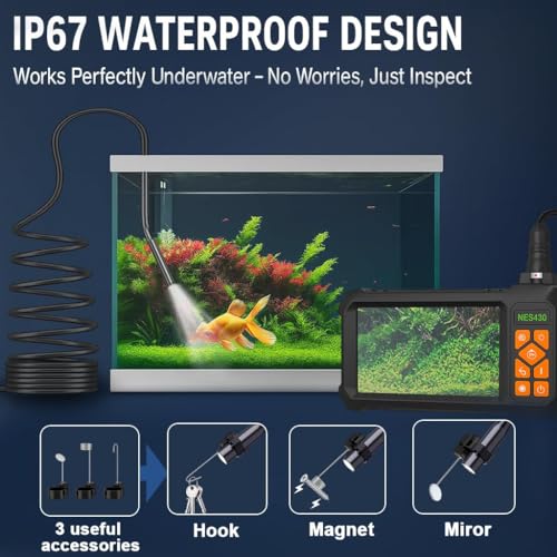 Endoscope Camera with Light, 1920P HD Borescope Inspection - Product Imagery