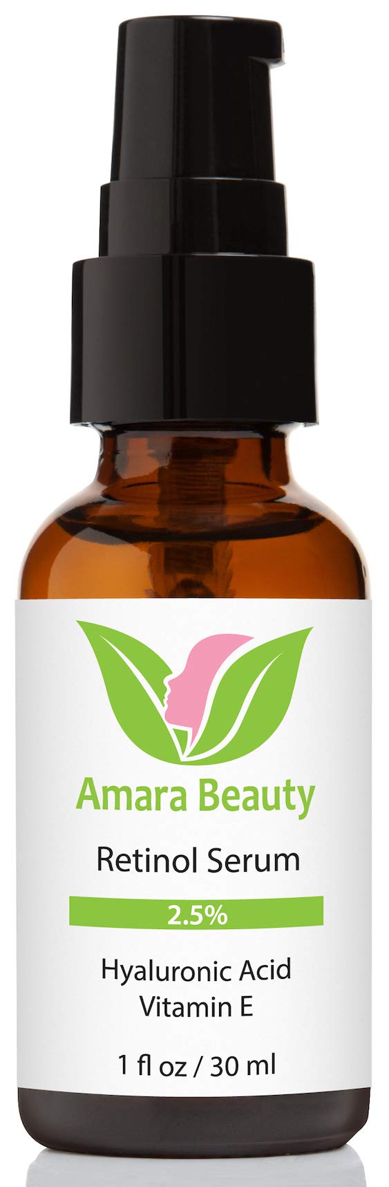 Amara Beauty Retinol Serum 2.5% with Hyaluronic Acid & Vitamin E, 1 fl. oz - Amara Beauty Official Product View 3