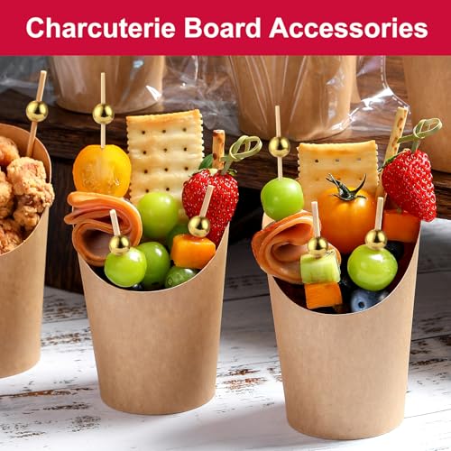 200 PCS Cocktail Picks, Fancy Toothpicks for Appetizers Bamboo - Product Imagery