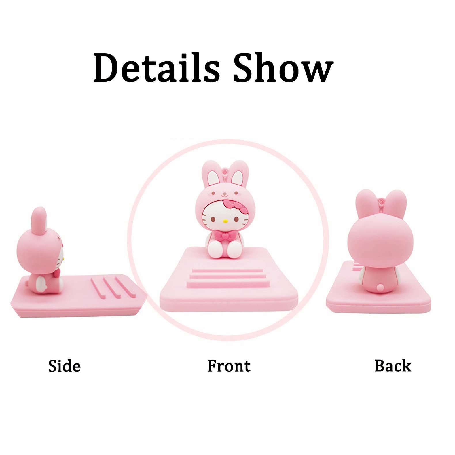 Cute Sicpfuj portable phone stand for desk, adjustable cell phone holder compatible with all mobile phones, perfect for girls.