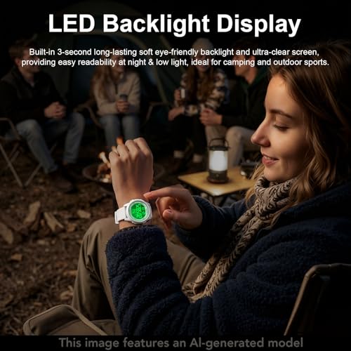 CIVO Digital Watches for Women Men: 44mm Large Dial Waterproof - Product Imagery