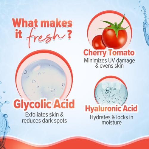 Aqualogica Detan+ Smoothie Face Wash with Glycolic Acid & Cherry - Product Imagery