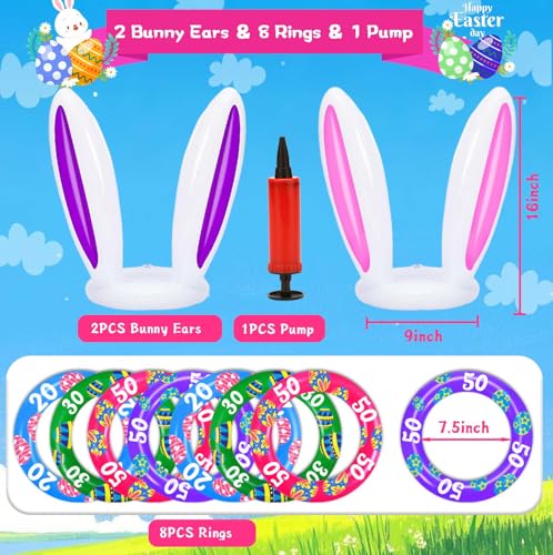 Easter Bunny Ear Ring Toss Game 2Pack, Easter Egg Fillers & - Product Imagery