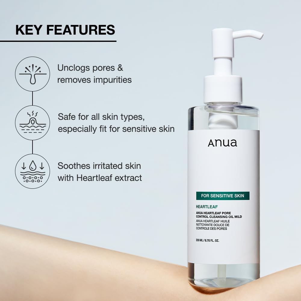 ANUA Heartleaf Pore Cleansing Oil Mild, 6.76 fl oz - ANUA