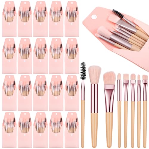 20 Sets Travel Makeup Brush Set Bulk Make up Brushes Angled - Giloaou Official Imagery - 1