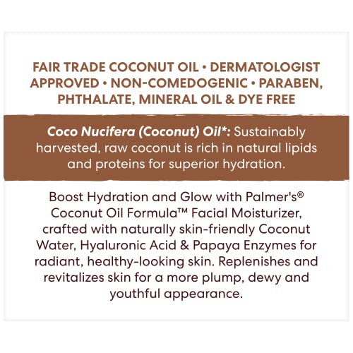 Palmer's Facial Moisturizer, Coconut Oil Formula with Coconut - Product Imagery
