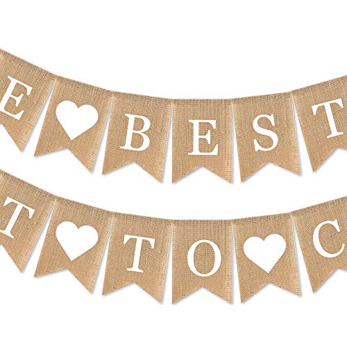 SWYOUN Burlap The Best Is Yet To Come Banner Bachelorette - Product Imagery