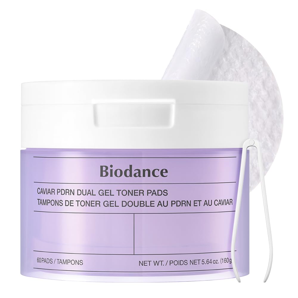 BIODANCE Caviar PDRN Dual Gel Toner Pads, Gentle Exfoliator & - Product Imagery