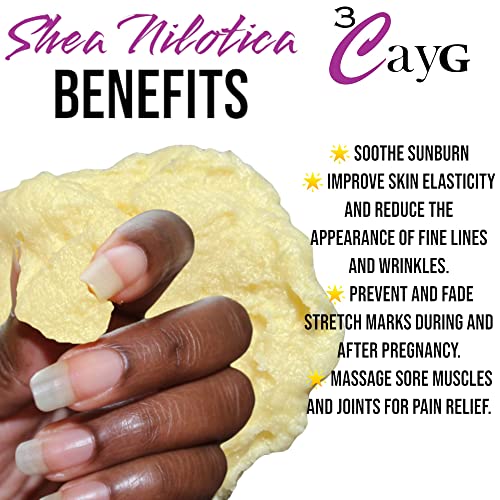 3CAYG 1LB Shea Nilotica | East African Shea Butter| Creamy - Product Imagery