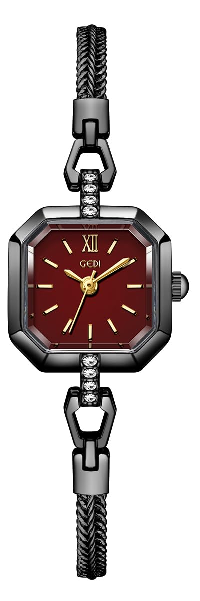 FANMIS Women Petite Bracelet Watch Small Gold Octagon Quartz - FANMIS Official Imagery - 2