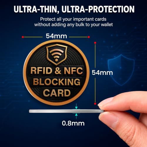 SaiTech IT Round Shape RFID Blocking Card for Credit Debit ID - Product Imagery