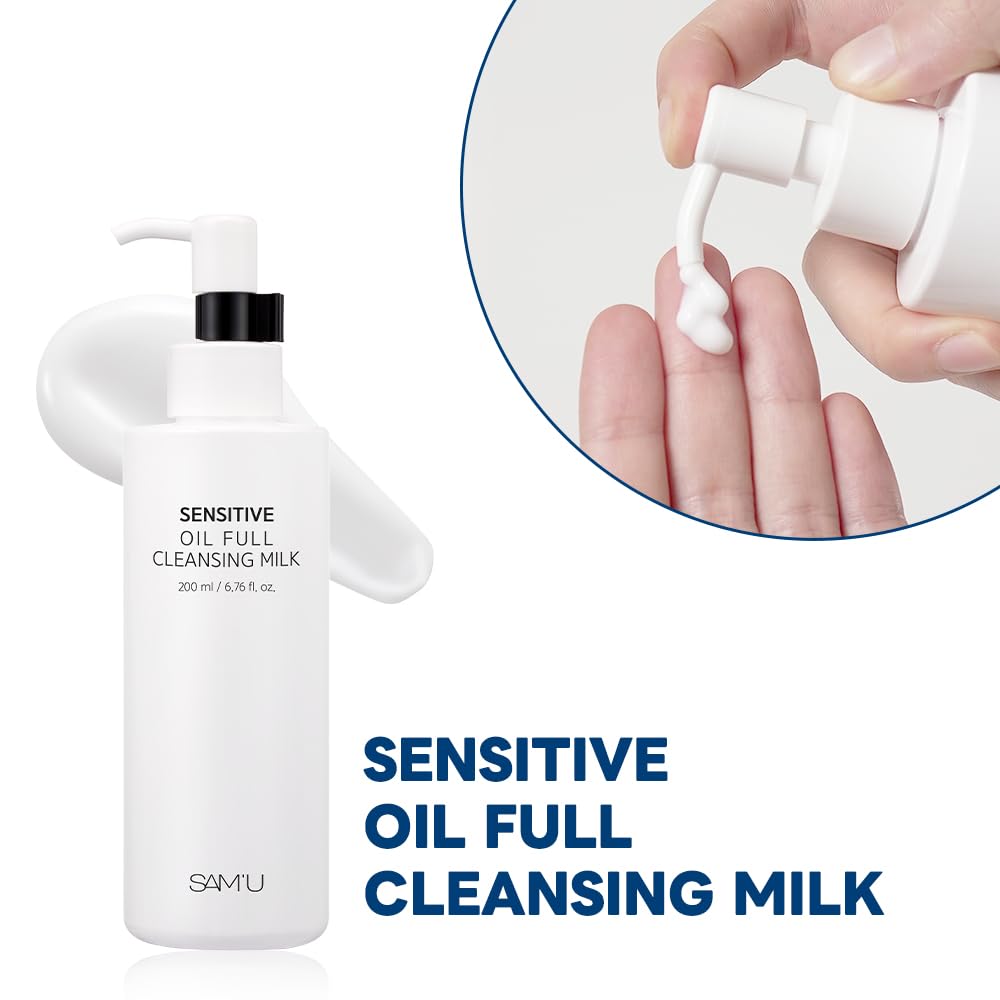 SAM U Full Cleansing Milk Sensitive Oil 6 8 fl oz Cleansing - SAM'U Official Imagery - 8