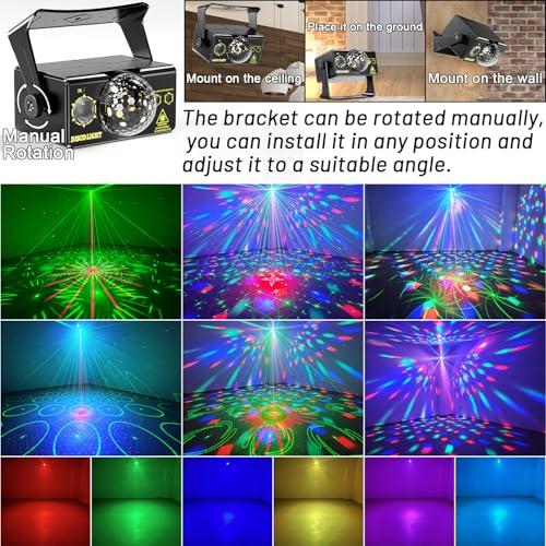 Party Lights, DJ Disco Light Disco Ball Light Sound Activated - Product Imagery