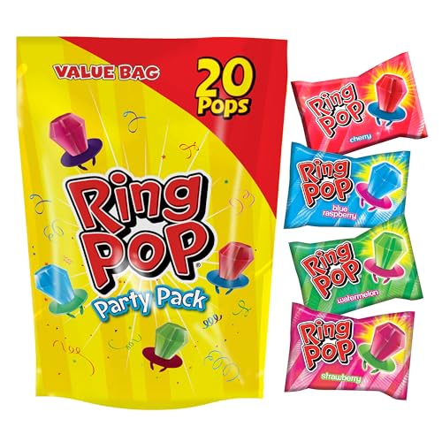 Ring Pop Lollipops - Bulk Candy Individually Wrapped Suckers - Product Imagery