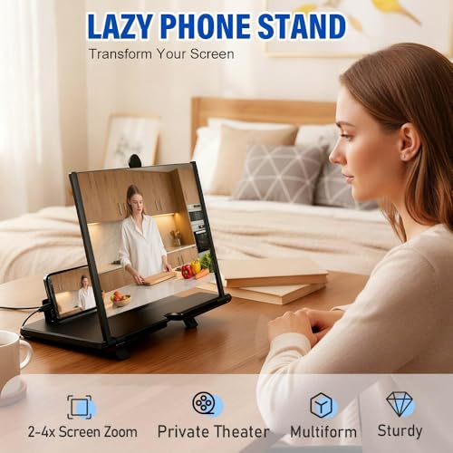 Screen Magnifier for Cell Phone,2026 Upgrade 3D HD Mobile Phone - Product Imagery
