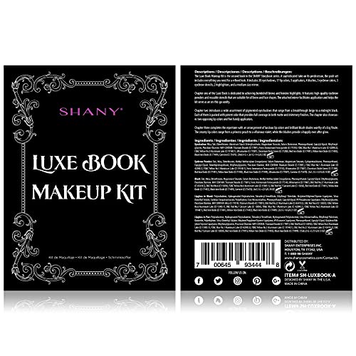 SHANY Luxe Book Makeup Set - All In One Travel Cosmetics Kit - Product Imagery