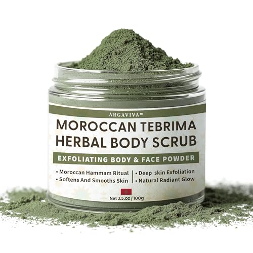 Argaviva Moroccan Tebrima Herbal Exfoliating Body Scrub Powder - Natural Body - Argaviva Official Product View 1