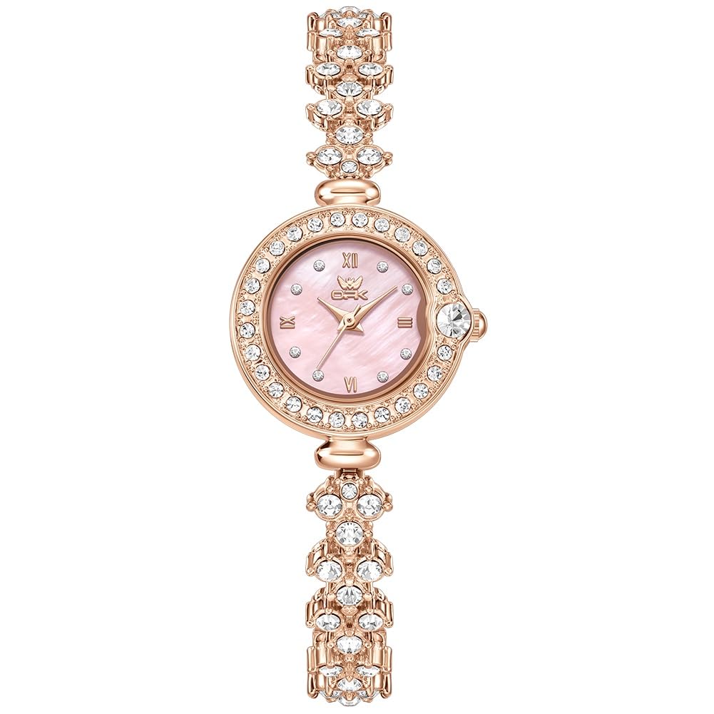 OPK Womens Rose Gold Silver Pink Bracelet Waterproof Luxury - OPK Official Imagery - 1