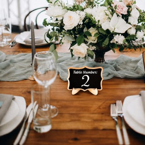 Mini Chalkboard Signs, 20 Pack Framed Small Chalk Board Food - Product Imagery