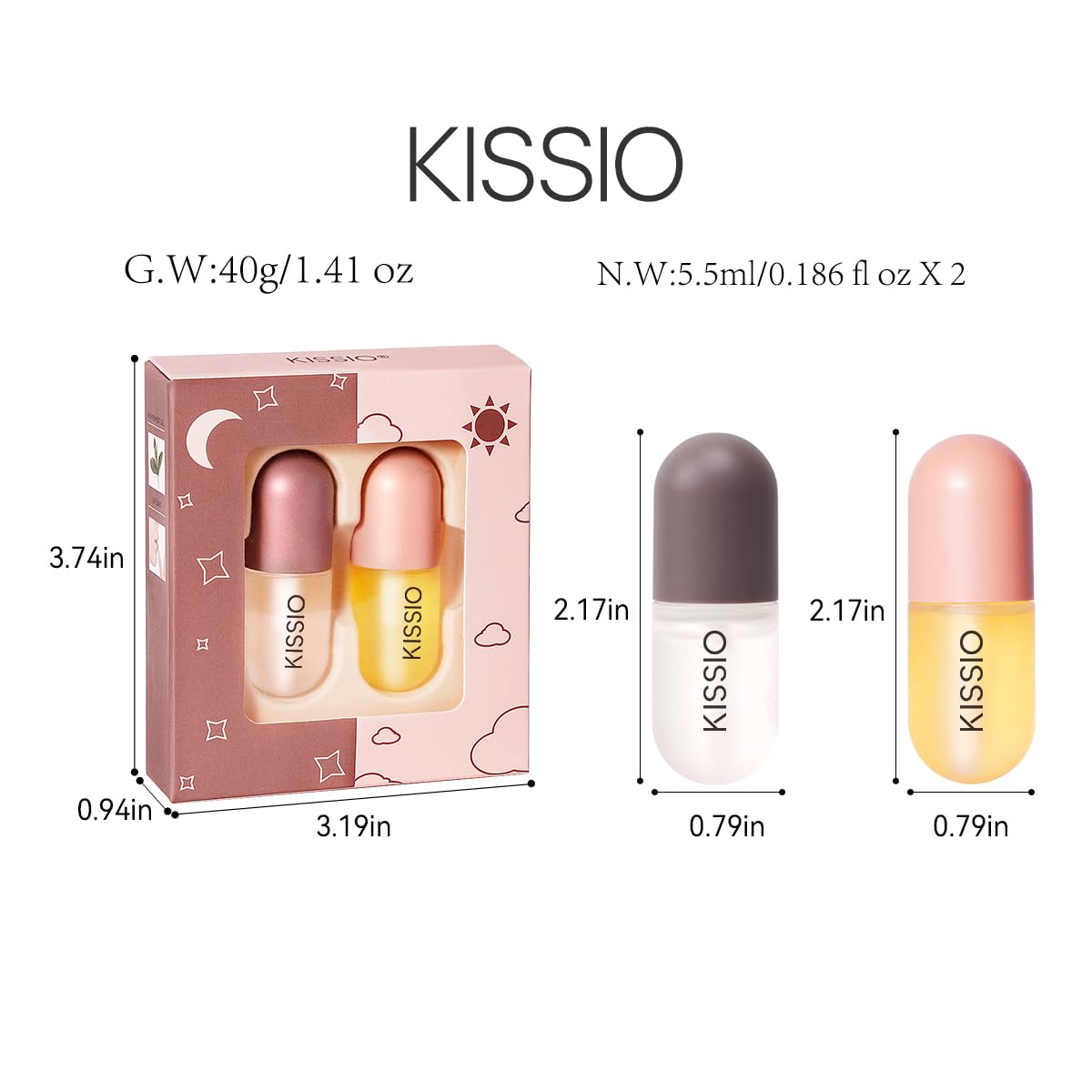 KISSIO Lip Plumper Set,2 PCS Lip Gloss for Day & Night Use - View 7