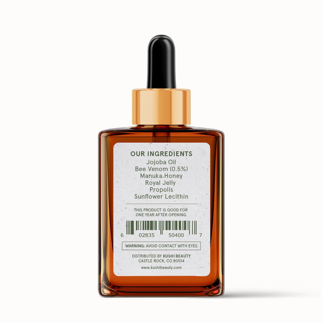 KUSHI Bee Venom Face Serum Hydrates Firms Cruelty Free 15ml - KUSHI Official Imagery - 8