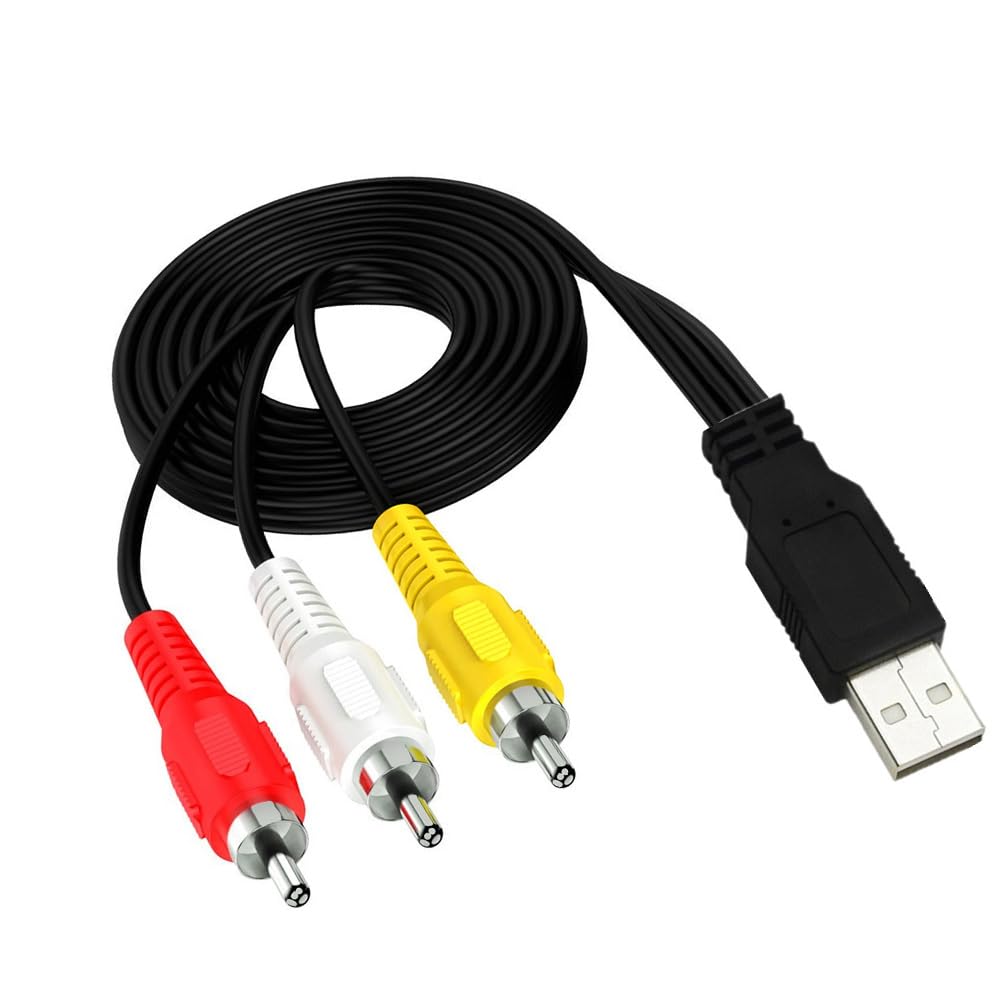 DUOYHIEL USB to RCA Cable, 5ft USB Male to RCA Male Jack Splitter by DUOYHIEL - Angle View 10