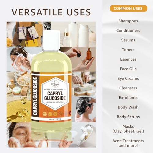 Capryl Glucoside Liquid Surfactant (8 oz) Plant Derived - DIY - Product Imagery