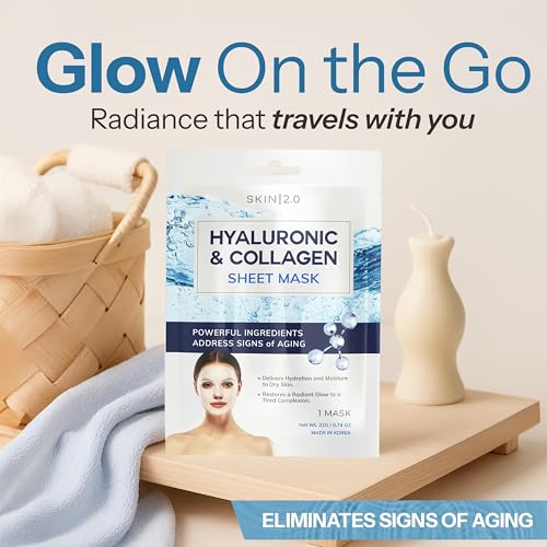 Skin 2.0 Hyaluronic Acid & Collagen Sheet Mask - Hydrating, - Product Imagery